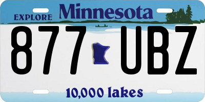 MN license plate 877UBZ