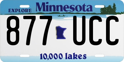MN license plate 877UCC