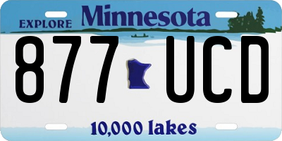MN license plate 877UCD