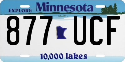 MN license plate 877UCF