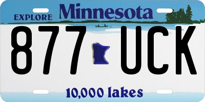 MN license plate 877UCK