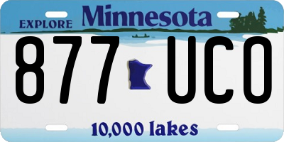 MN license plate 877UCO