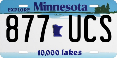 MN license plate 877UCS