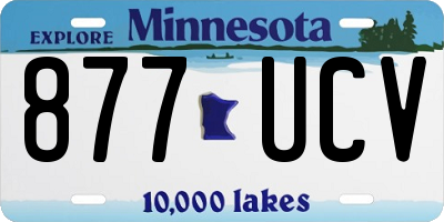 MN license plate 877UCV