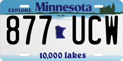 MN license plate 877UCW