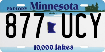 MN license plate 877UCY