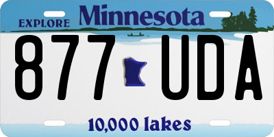 MN license plate 877UDA