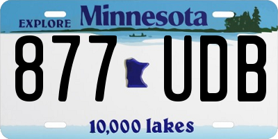 MN license plate 877UDB