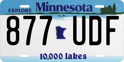 MN license plate 877UDF