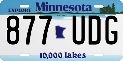 MN license plate 877UDG