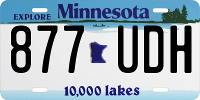 MN license plate 877UDH