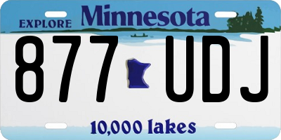 MN license plate 877UDJ