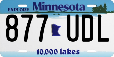 MN license plate 877UDL