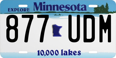 MN license plate 877UDM