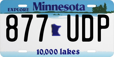 MN license plate 877UDP