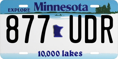MN license plate 877UDR