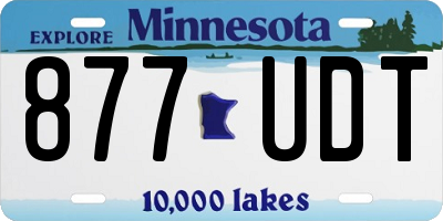 MN license plate 877UDT