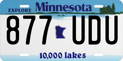 MN license plate 877UDU