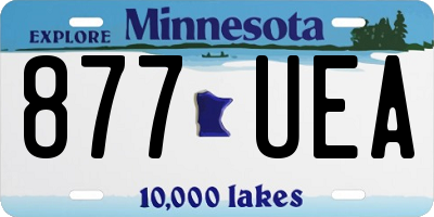 MN license plate 877UEA