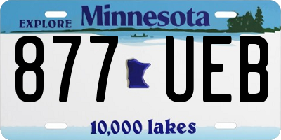 MN license plate 877UEB