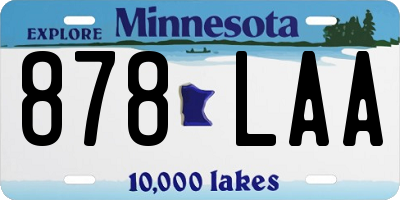 MN license plate 878LAA