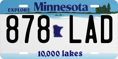 MN license plate 878LAD