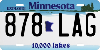 MN license plate 878LAG