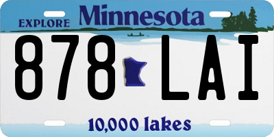 MN license plate 878LAI