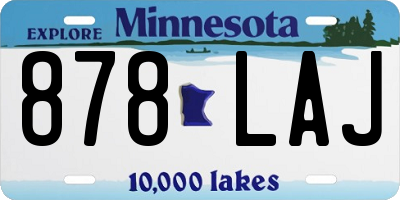 MN license plate 878LAJ