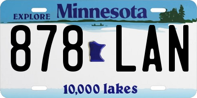 MN license plate 878LAN