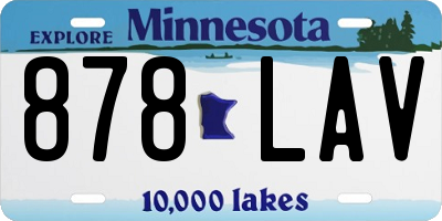 MN license plate 878LAV