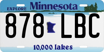 MN license plate 878LBC