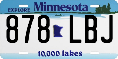 MN license plate 878LBJ