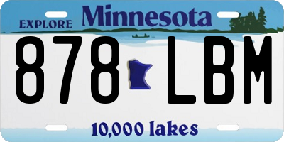 MN license plate 878LBM