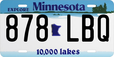 MN license plate 878LBQ