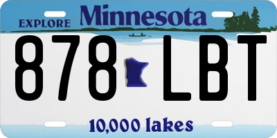MN license plate 878LBT
