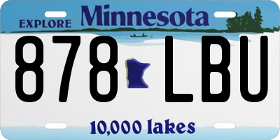 MN license plate 878LBU