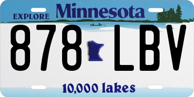 MN license plate 878LBV