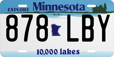 MN license plate 878LBY