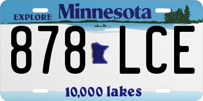 MN license plate 878LCE