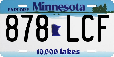 MN license plate 878LCF