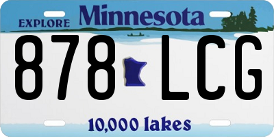 MN license plate 878LCG