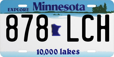 MN license plate 878LCH