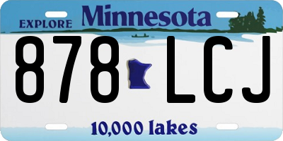 MN license plate 878LCJ