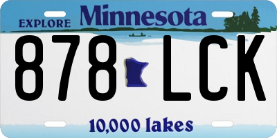 MN license plate 878LCK