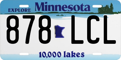MN license plate 878LCL