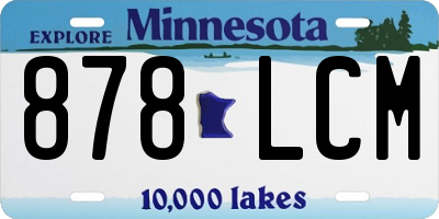MN license plate 878LCM