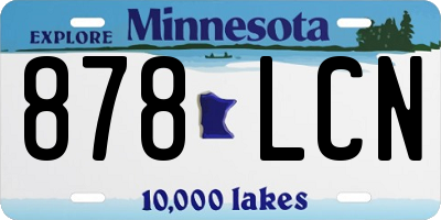 MN license plate 878LCN