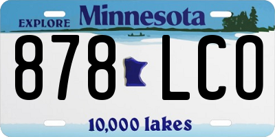MN license plate 878LCO