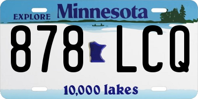 MN license plate 878LCQ